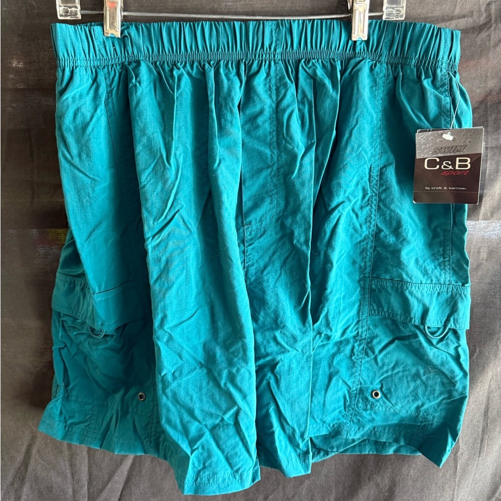 C&B Sport by Croft & Barrow Teal Swim Shorts (L) - NWT